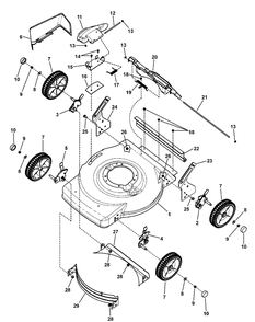 Deck Assembly (Push, Std. Wheel) Diagram and Parts List for 7800453-M22550 2010 Briggs and Stratton Lawn Mower